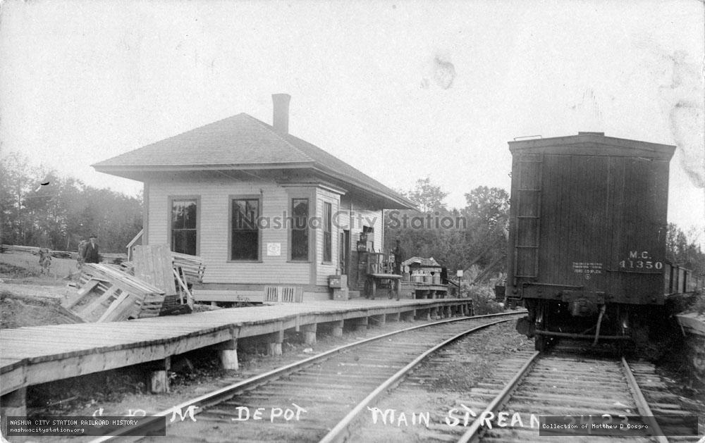 Postcard: Sebasticook & Moosehead Depot, Main Stream, Maine